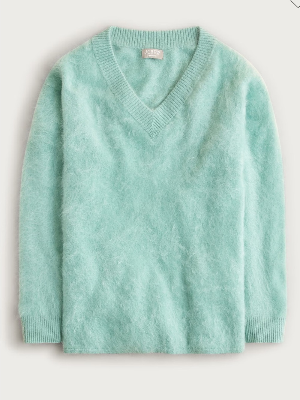 NWT J. Crew Brushed cashmere relaxed V-neck sweater